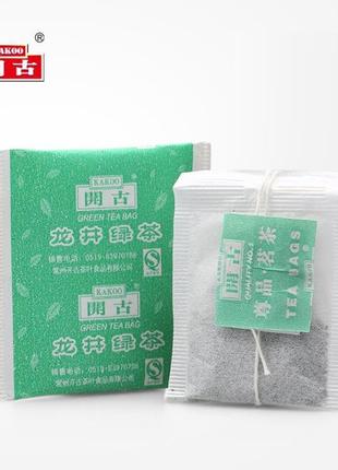 Чай зелений Кай Гу Лунцзин, 10 пакетиків, в індивідуальному па...
