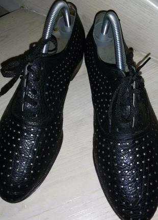 Sanna (italy)- кожаные туфли 40 размер (26,5 см)
