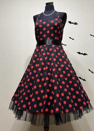 Hearts and roses h&amp;r платье в винтажном стиле ретро хлопок...