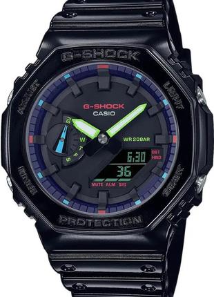 Годинник Casio GA-2100RGB-1A G-Shock. Чорний
