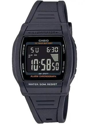 Годинник Casio W-201-1BVEG. Чорний