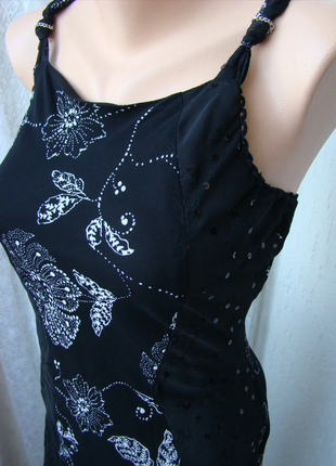 Платье женское вечернее черное длинное италия вискоза пайетки ...