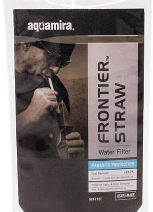 Фильтр для воды Aquamira Frontier Filter Tactical Straw BLU Li...