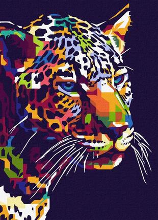 Картина "ягуар поп-арт" ідейка kho4293 40х40 см