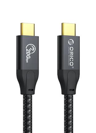 Кабель зарядный Orico USB Type-C 3.2 Gen2*2 100Вт 5А/20В 20 Гб...