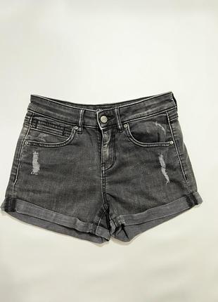 Женские шорти / черные джинсовые шорты