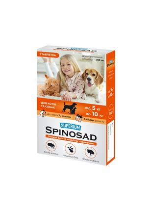 Таблетки для тварин SUPERIUM Spinosad від бліх для кішок і соб...