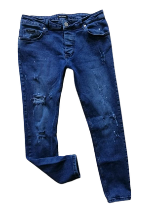 Стильные рваные мужские джинсы ka7denim 34 в отличном состоянии