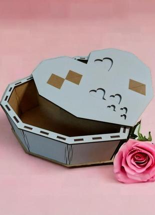 Подарочная коробка сердце маленькая на день рождения подарочны...