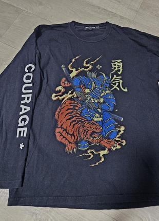 Футболка manto, самурайская футболка, японский принт, аниме