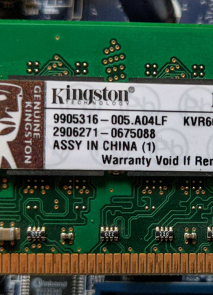 Планка памяти Kingston 1 GB DIMM DDR2-667 KVR667D2N5/1G