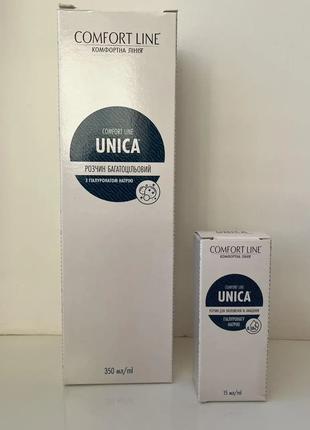 Набор : Раствор + капли для контактных линз "Unica" 350 мл.+ 1...