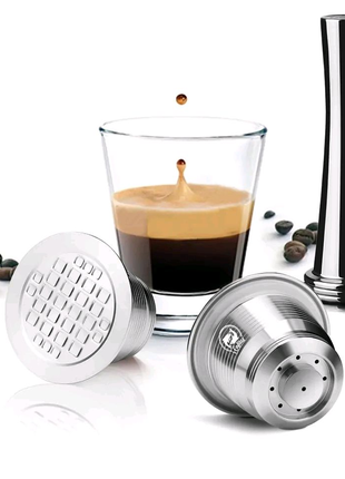 Набор многоразовая стальная капсула Nescafe Nespresso темпер кофе