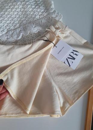 Бежевая юбка-шорты от zara для девочки 6 лет (116 см)