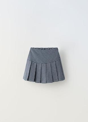 Стильная юбка -шорты в складку zara 8-9 лет (128-134 см)