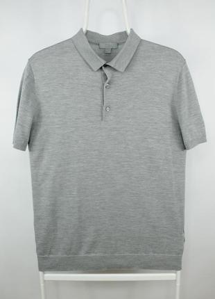 Легеньке поло шовк бавовна cos silk/cotton knit gray polo shirt