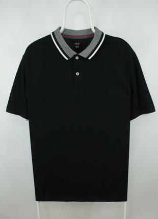 Качественное хлопковое поло ovs pure cotton black polo t-shirt