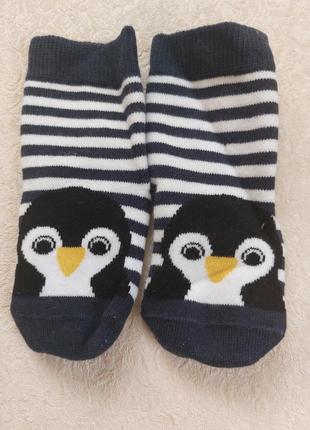 Брендові теплі махрові шкарпетки 19-22 (12-24м) зі стоперами н...