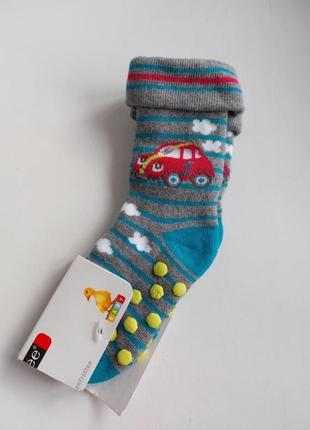 Брендові теплі махрові шкарпетки зі стоперами
