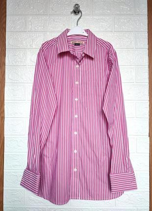 Котоновая рубашка в розовую полоску от donna karan + victoria'...