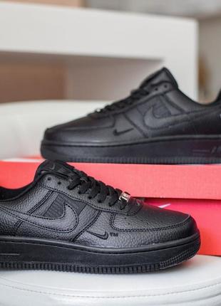 Nike air force 1 mid кросівки кеди чоловічі чорні найк форс ве...