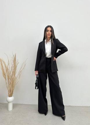 Стильний жіночий костюм ( піджак і брюки палаццо)