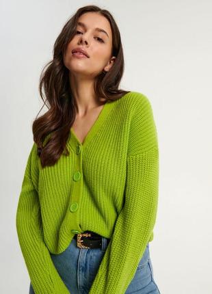 Зелений кардиган кофта светр