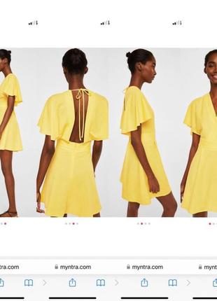 Легкое желтое платье mango