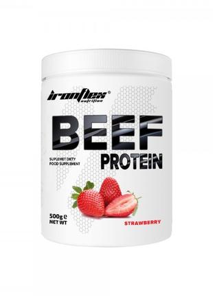Протеїн IronFlex Beef Protein, 500 грам Полуниця