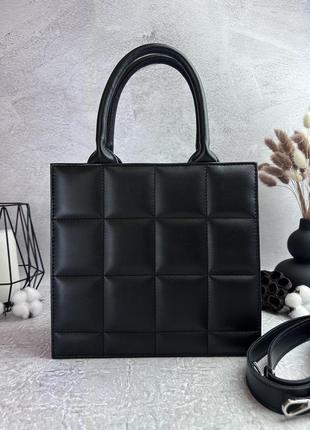 Женская сумка choco lady сумка стеганая черная