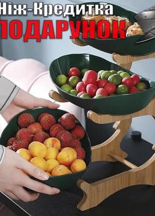Органайзер на кухню для фруктов, овощей сладостей трехярусный ...