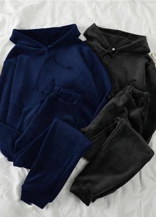 Велюровый костюм двойка, 42-44,46-48,50-52,серый,черный, синий