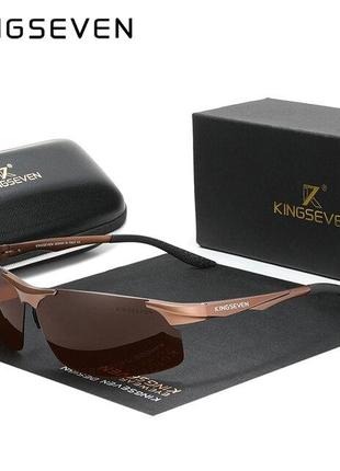 Мужские поляризационные солнцезащитные очки KINGSEVEN N9126 Br...