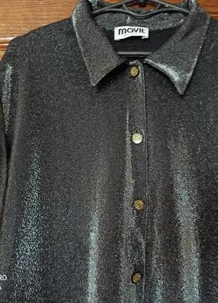 Movil италия нарядная рубашка блузка р. 46-52, оверсайз, пог 56см