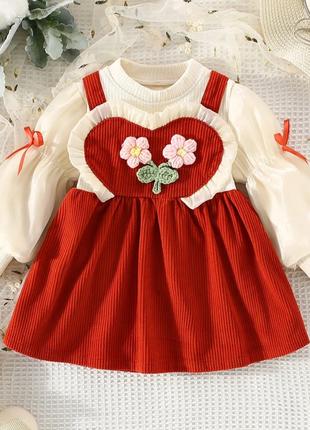 Детское нарядное платье, 1-2 года, новое