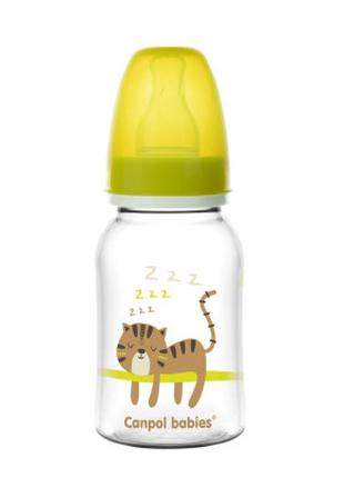 Бутылочка для кормления Canpol babies PP 120 мл с рисунком Бир...
