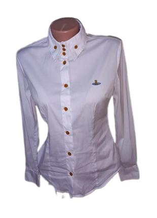 Белоснежная рубашка vivienne westwood 48 размер