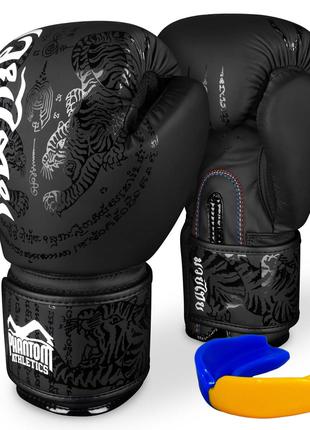 Боксерські рукавиці Phantom Muay Thai Black 14 унцій (капа в п...