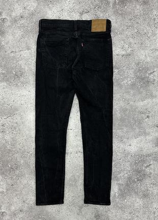 Базові прямі чорні stonewashed джинси levis 510 левайс