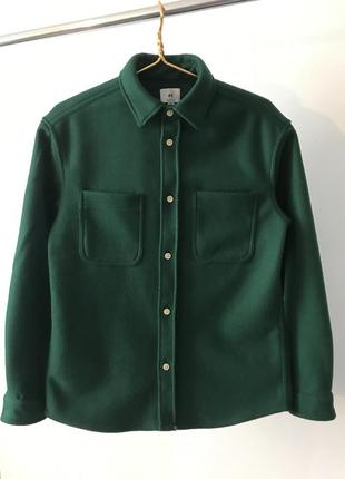Шикарная рубашка - куртка h&amp;m зеленого цвета,, размер s