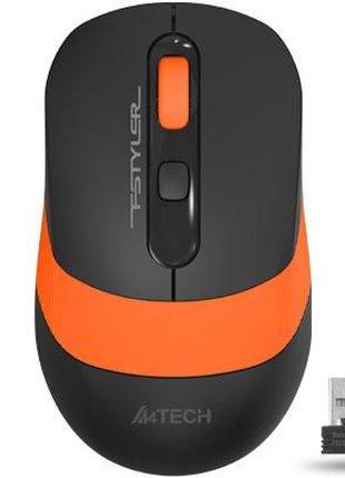 Мышь беспроводная A4Tech Fstyler FG10 (Orange), USB, цвет черн...