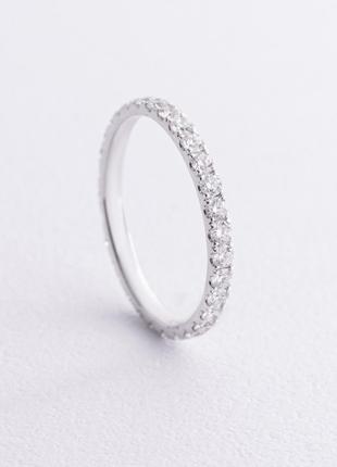 Золотое кольцо с дорожкой бриллиантов кб0541cha