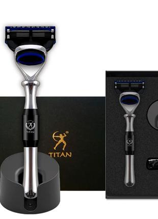 Классический станок для бритья Titan TNA9001 Черный