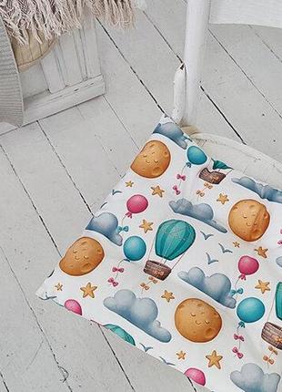 Подушка на стул с завязками шары