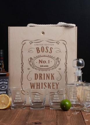 Набор для виски "drink whiskey" в ящике l