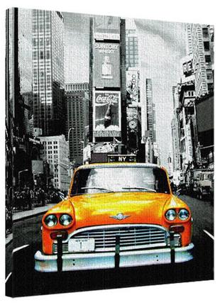 Картина на ткани, 40х50 см нью-йоркское желтое такси
