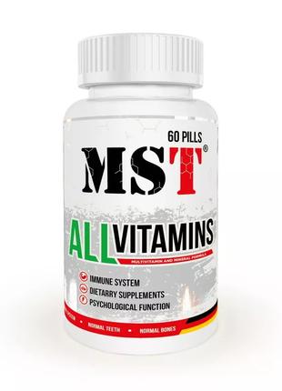 Витамины и минералы MST AllVitamins, 60 таблеток