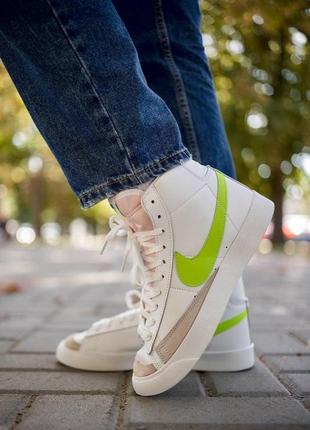 Nike blazer high green logo ✨