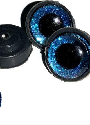 Оченята для іграшок блискучі з кріпленням 10шт/16мм:Синій