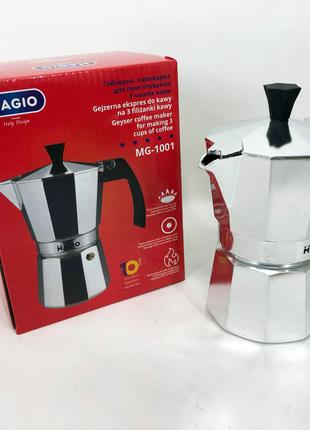 Гейзерная кофеварка Magio MG-1001, гейзерная турка для кофе, г...